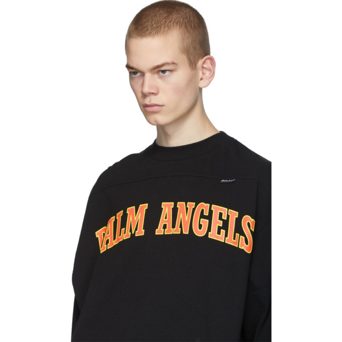Palm Angels Black New College Logo Over T-Shirt Palm Angels