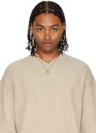 MM6 Maison Margiela Minimal Logo Pendant Ring Necklace
