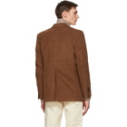 Winnie New York Brown Corduroy Double-Breasted Blazer