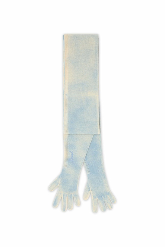 Photo: Diesel Hybrid glove-scarf in two-tone wool - Gloves - Unisex - Blue