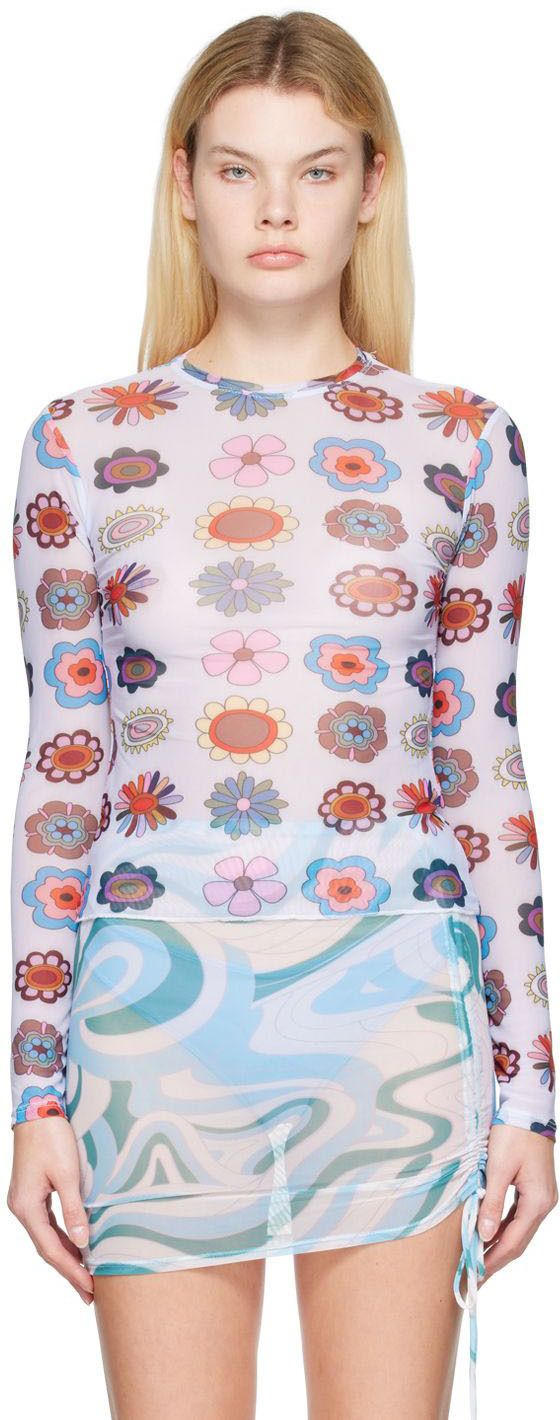 FENSI SSENSE Exclusive Multicolor Psychedelic Daisies Cover Up