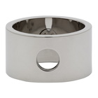 Maison Margiela Silver Brushed Cut Out Ring