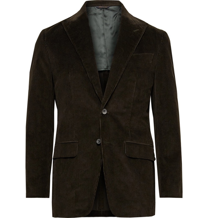 Photo: THOM SWEENEY - Stretch-Cotton Corduroy Suit Jacket - Green