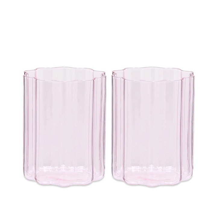 Photo: Fazeek Wave Glass - Set of 2 in Pink