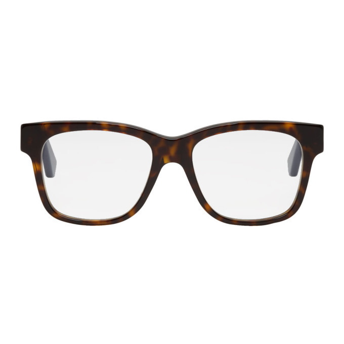 Photo: Gucci Tortoiseshell Web Square Glasses