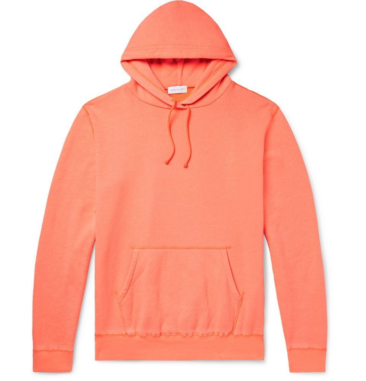 Photo: John Elliott - Loopback Cotton-Blend Jersey Hoodie - Orange