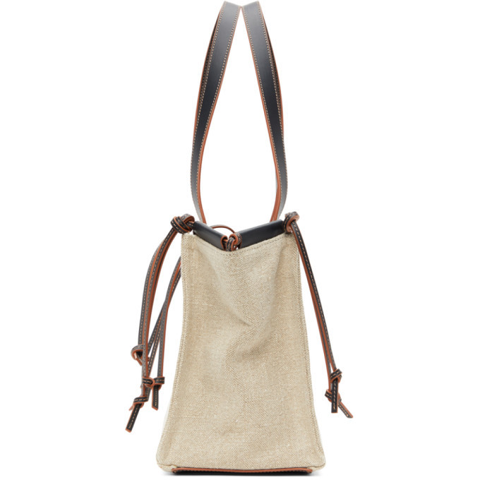 Anagram Small Canvas Tote in Beige - Loewe