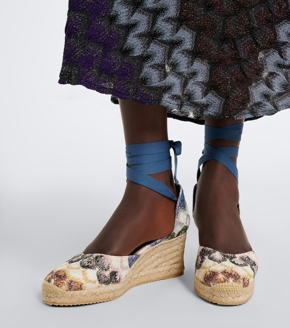 Missoni Eva lamé espadrille wedges