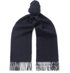 Paul Smith - Fringed Cashmere Scarf - Men - Navy