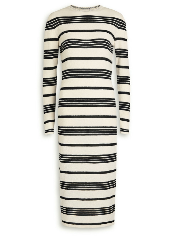 Photo: Moncler Striped Bouclé Midi Dress Stripe