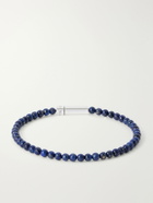 Le Gramme - 11g Sterling Silver Lapis Lazuli Beaded Bracelet - Blue