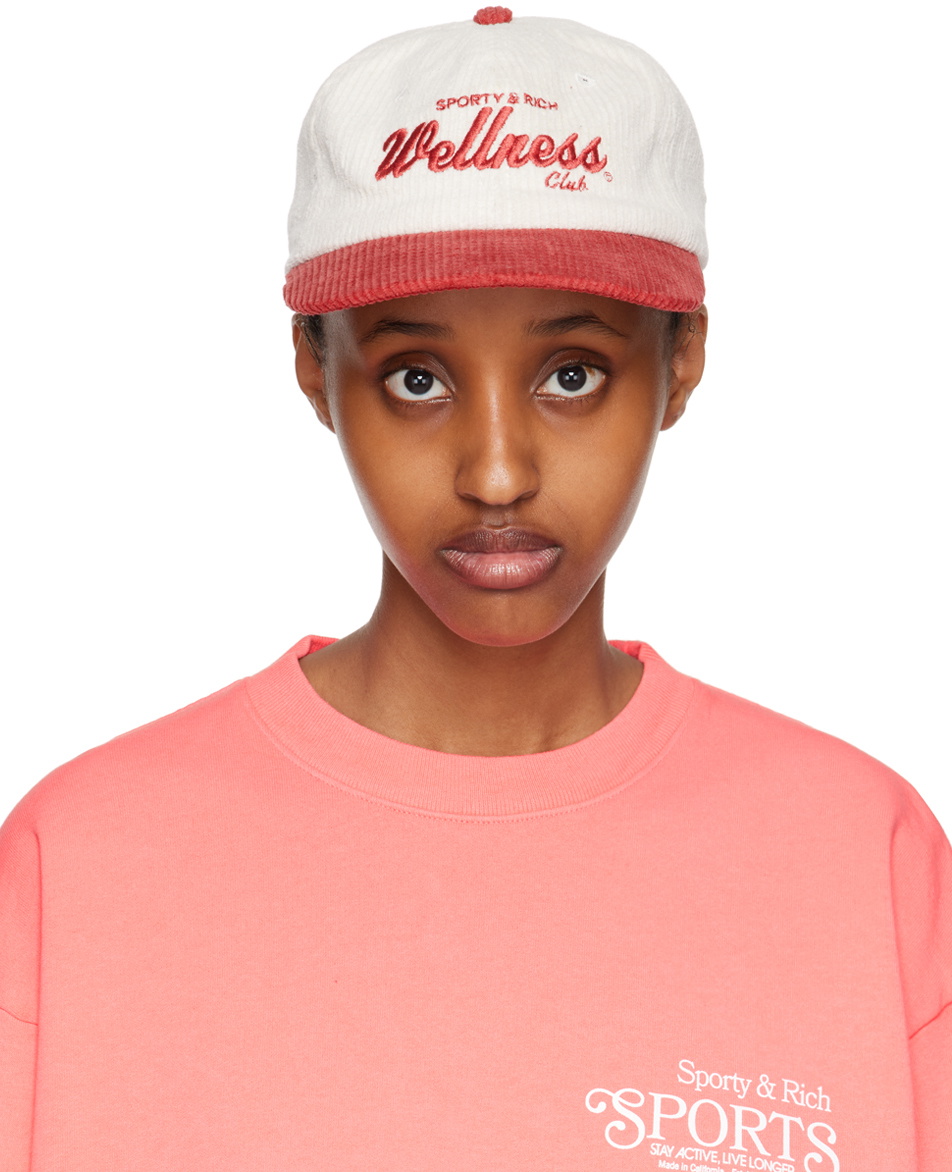 Sporty & Rich White & Red 'Wellness Club' Cap Sporty & Rich