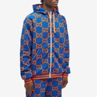 Gucci Men's Jumbo GG Zip Hoody in Blue