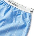 Calvin Klein Underwear - Two-Pack Checked Cotton-Poplin Boxer Briefs - Blue