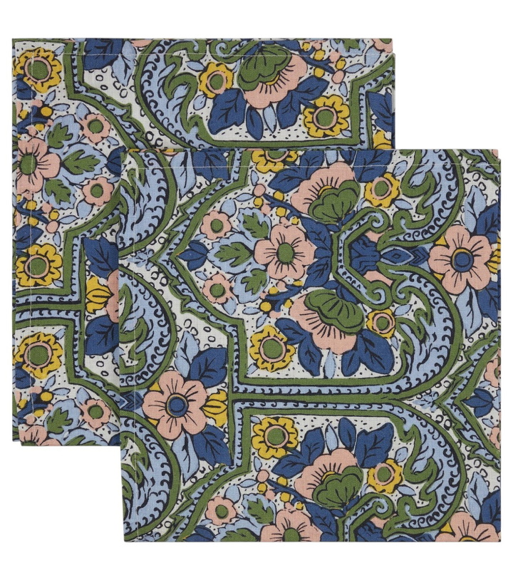 Photo: La DoubleJ Corte Blue Large set of 2 napkins
