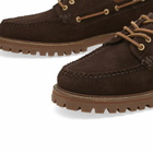 Bass Weejuns Men's Ranger Camp Moc Shoe in Chocolate Suede