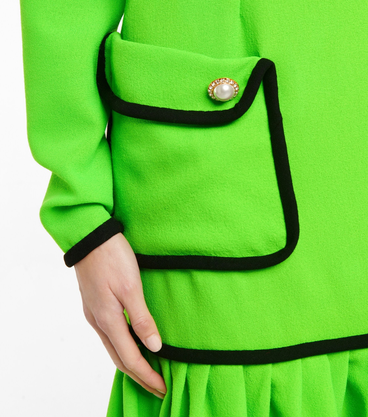 Rodarte - Embellished wool midi skirt