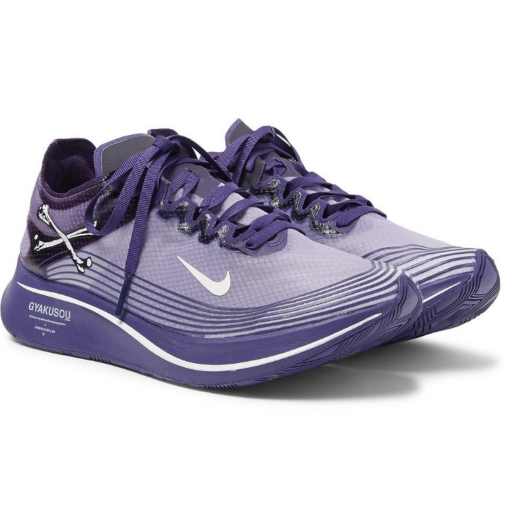 Photo: Nike x Undercover - GYAKUSOU Zoom Fly SP Ripstop Sneakers - Purple