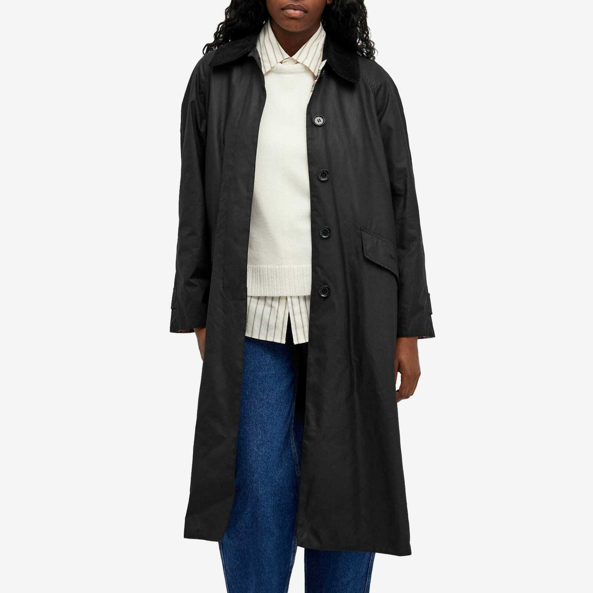 Barbour Women's x Alexa Chung Dorothy Long Wax Jacket in