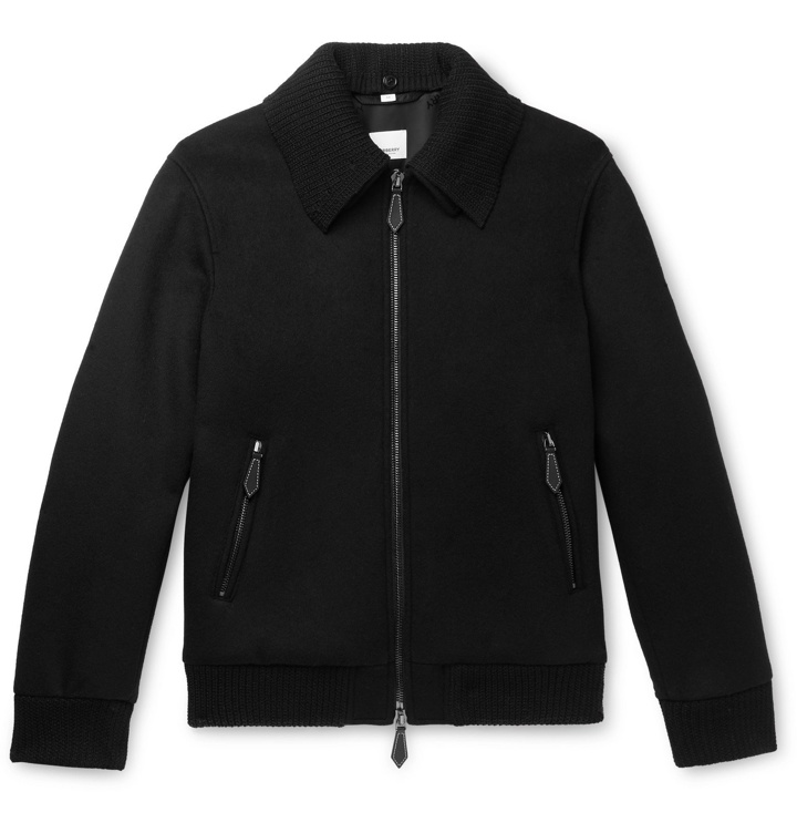 Photo: Burberry - Virgin Wool and Cashmere-Blend Bomber Jacket - Black