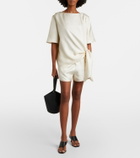 Loulou de Saison Cabo silk satin shorts