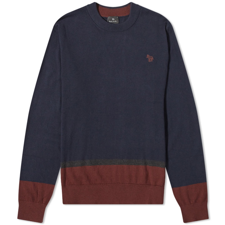 Photo: Paul Smith Zebra Panel Crew Knit