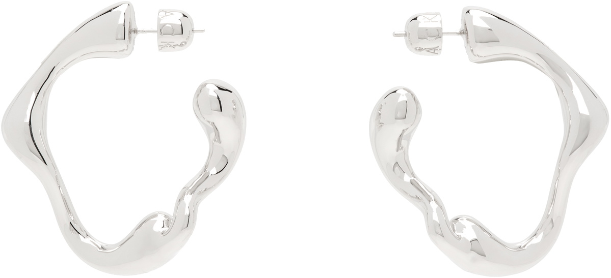 Maria Black Silver Splash Hoop Small Earrings