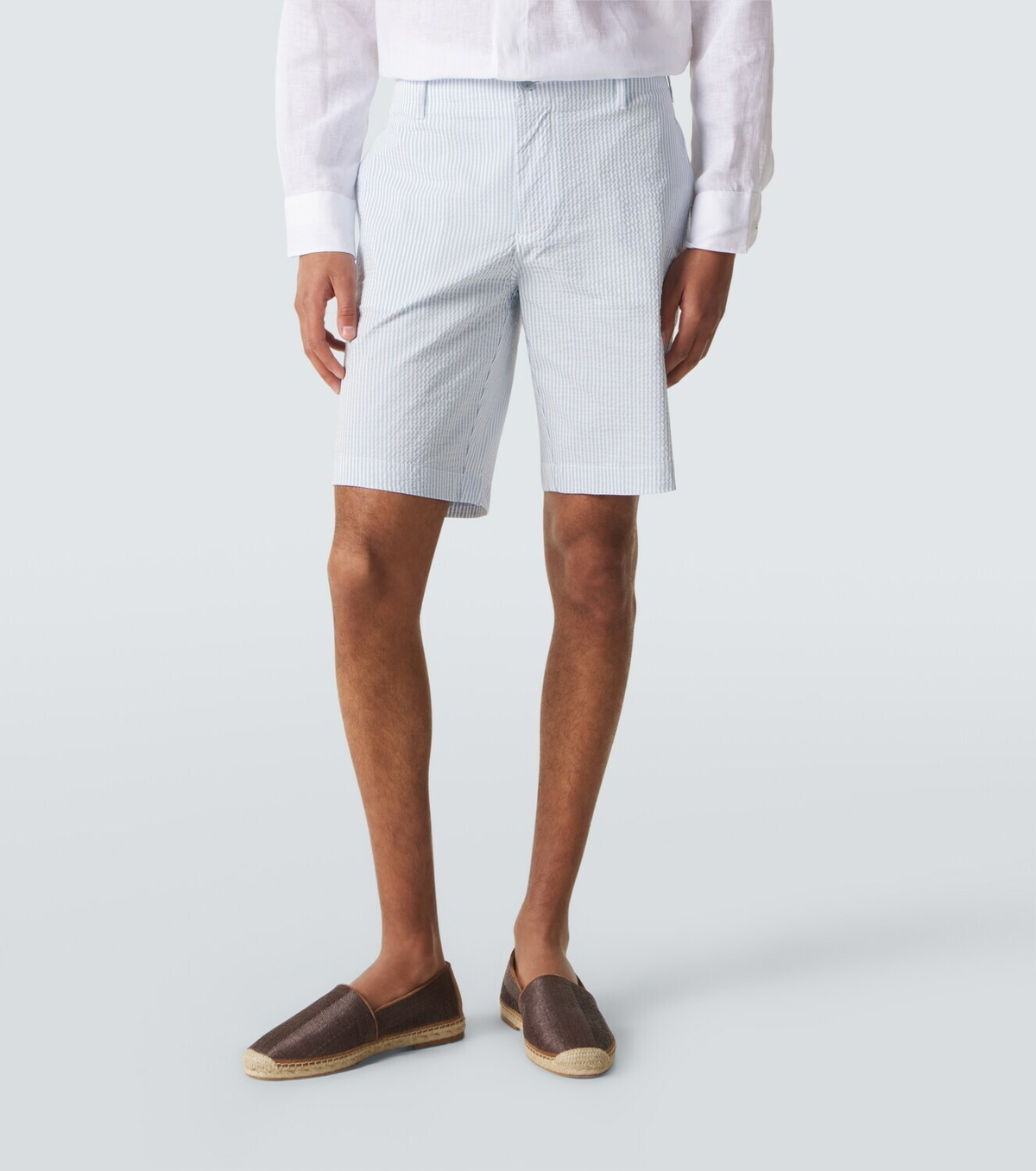 Vilebrequin Brad striped seersucker Bermuda shorts