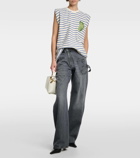 JW Anderson Striped cotton jersey top