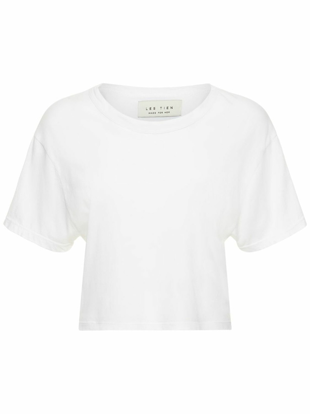 Photo: LES TIEN - Crop Cotton T-shirt