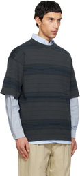 nanamica Gray Stripe T-shirt