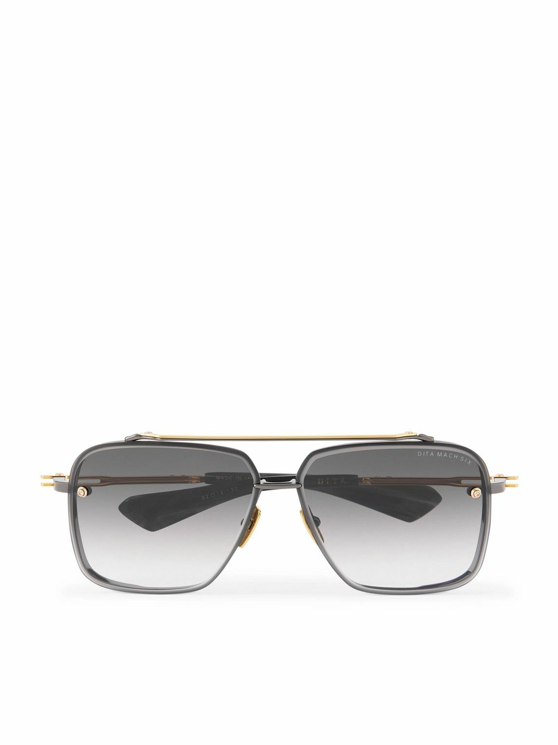 DITA - Mach-Six Aviator-Style Gold-Tone and Rhodium Sunglasses