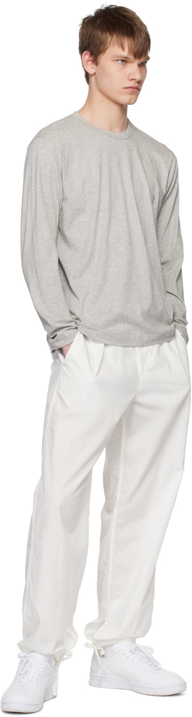 Comme des Garçons Shirt Gray Crewneck Long Sleeve T-Shirt