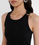 Jean Paul Gaultier Piercing cotton jersey tank top