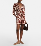 Poupette St Barth Isabelle printed satin shorts