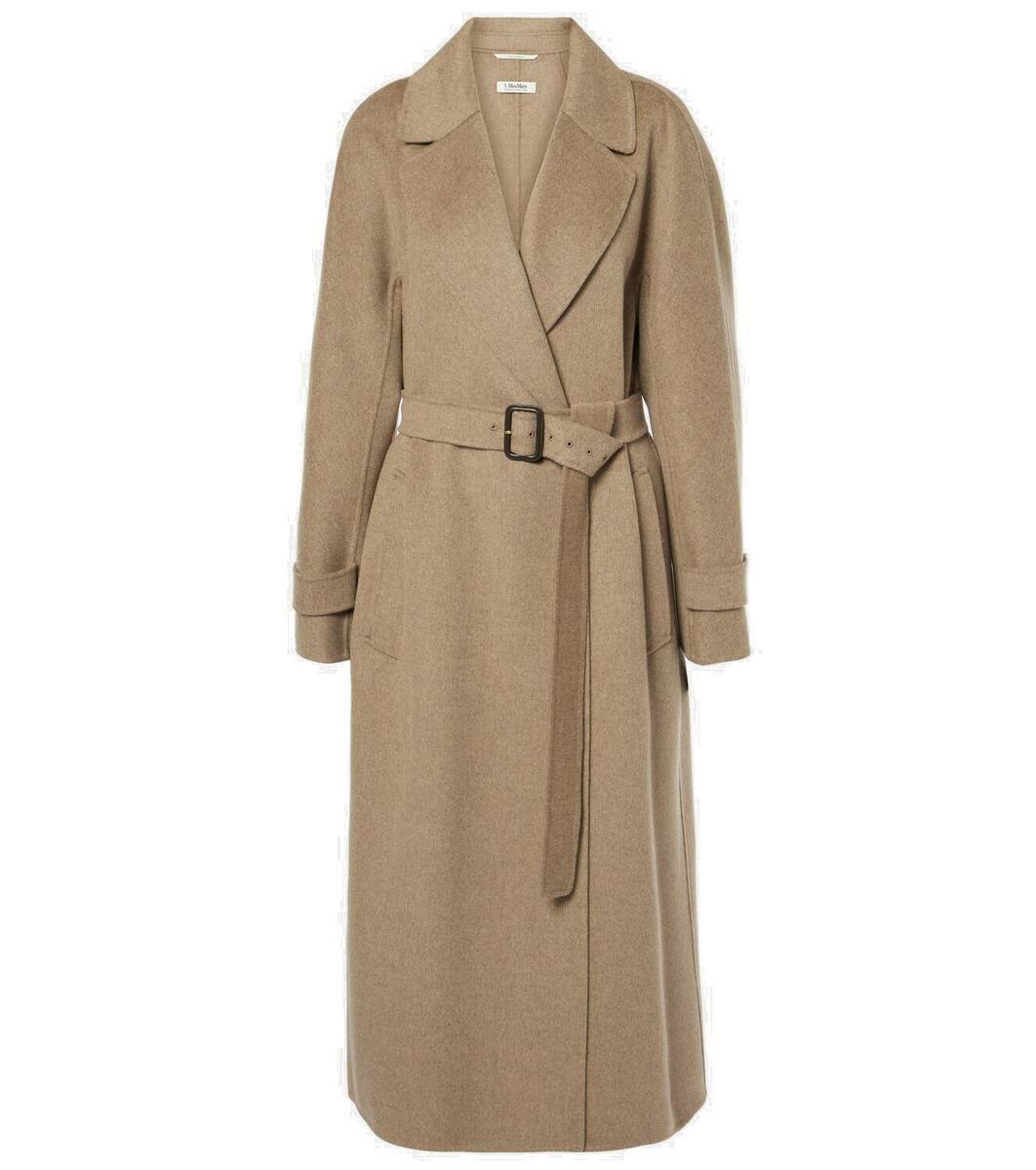 S Max Mara Ebano virgin wool wrap coat S Max Mara