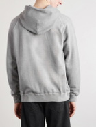Neighborhood - Logo-Embroidered Pigment-Dyed Cotton-Jersey Hoodie - Gray