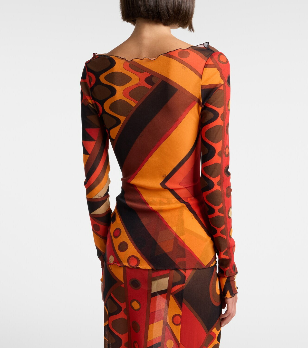 Pucci Vivara tulle crop top