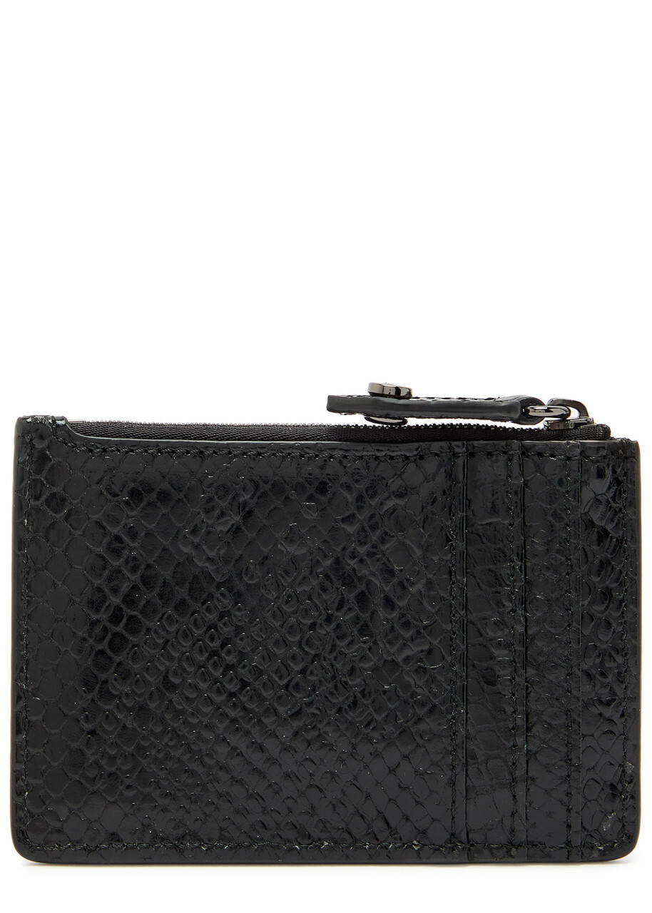 Vivienne Westwood Snake-effect Leather Card Holder - Black - One Size