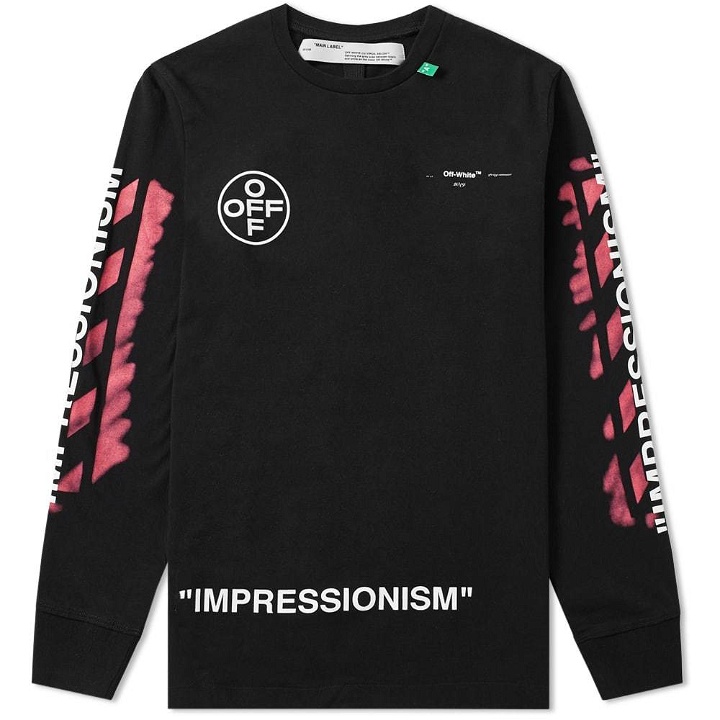 Photo: Off-White Long Sleeve Stencil Diagonals Tee