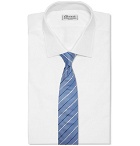 Hugo Boss - 7cm Striped Silk-Jacquard Tie - Blue