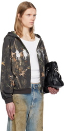 Praying Brown Horseman Zip Hoodie