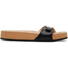 Balenciaga Black Scholl Edition Leather Flat Sandals