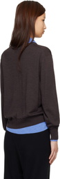 Acne Studios Brown & Blue Layered Wool Knit Sweater