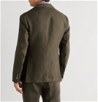 MAN 1924 - Kennedy Slim-Fit Unstructured Linen Suit Jacket - Green