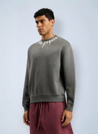Palm Angels Neck Logo Regular Crewneck Sweatshirt