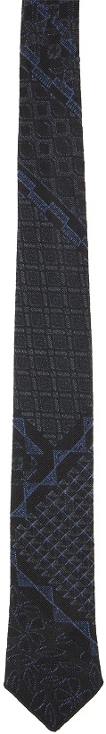 Photo: Engineered Garments Black & Navy Jacquard Tie