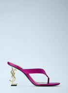 Saint Laurent Opyum Satin Thong Mule Sandals