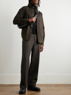 LEMAIRE - Straight-Leg Pleated Twill Trousers - Brown