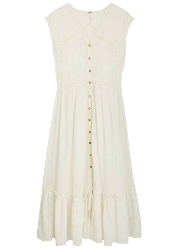Photo: Free People Desert Dazed Seersucker Midi Dress Ivory